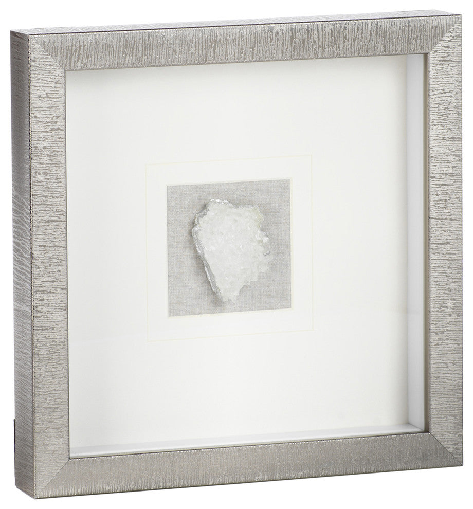 Muzo Silver Framed Crystal Wall Decor, 12"x12"