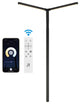 2-Light Modern Minimalist Iron Integrated Plug-In LED Sconce for Ceiling Corner