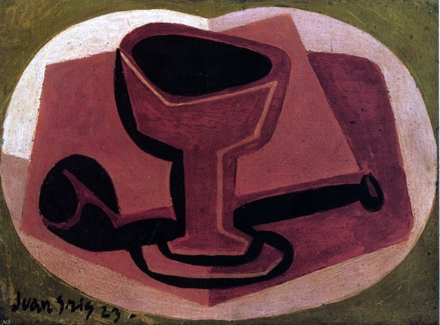 Juan Gris Pipe and Glass - 21" x 28" Premium Canvas Print