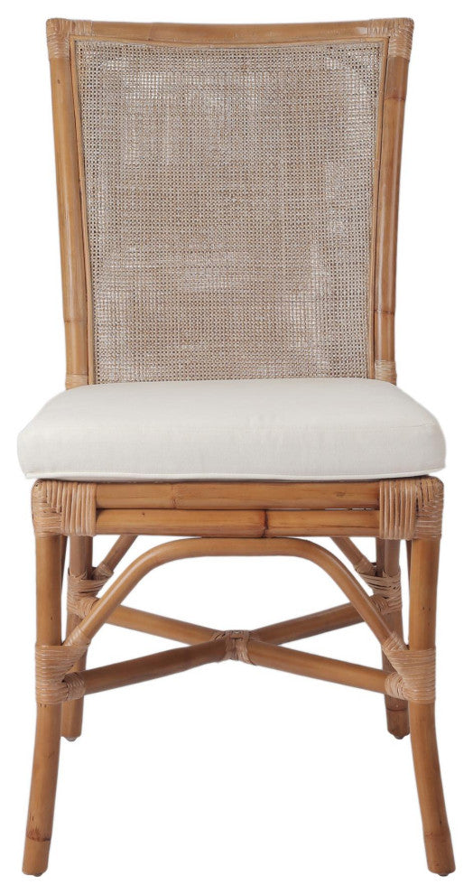 Tatum Rattan Side Chair, Canary Brown