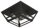 Schofield 2 Light Black With Brushed Nickel Accents Flush Mount