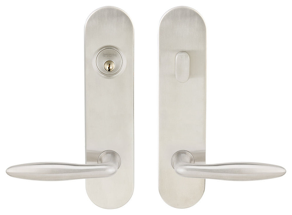 Summer Lever, Tubular Entry Single Cylinder, LH, Satin Stainless Steel