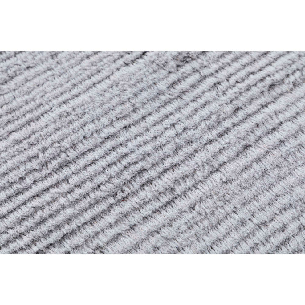 Bliss Solid Area Rug, Gray, 6'x9'