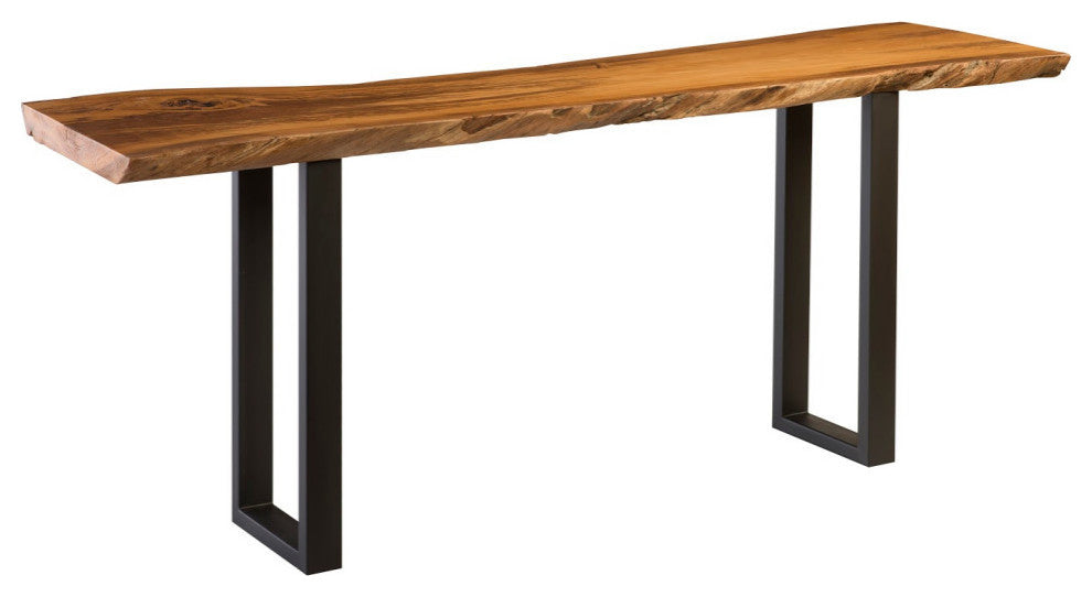 Wood Console Table, Metal U Legs