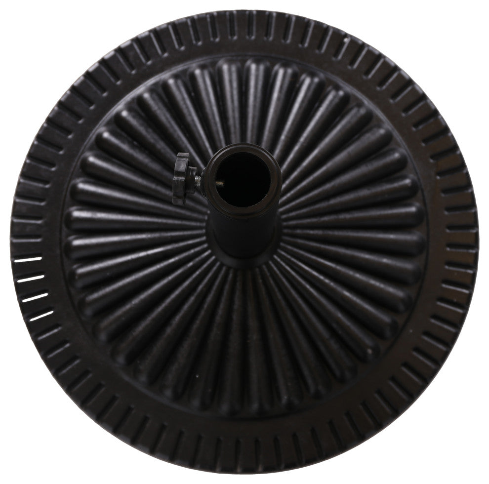 GDF Studio Seymour Outdoor Black Resin and Steel Umbrella Base