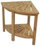 Bamboo Spa Style Corner Shower Seat With Shelf