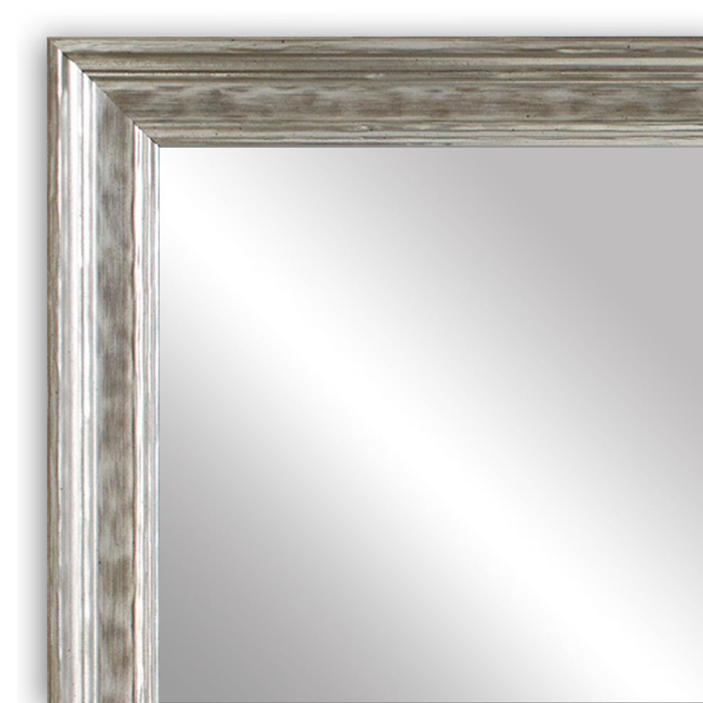 Crenshaw Framed Wall Mirror, Silver, 36" X 48"