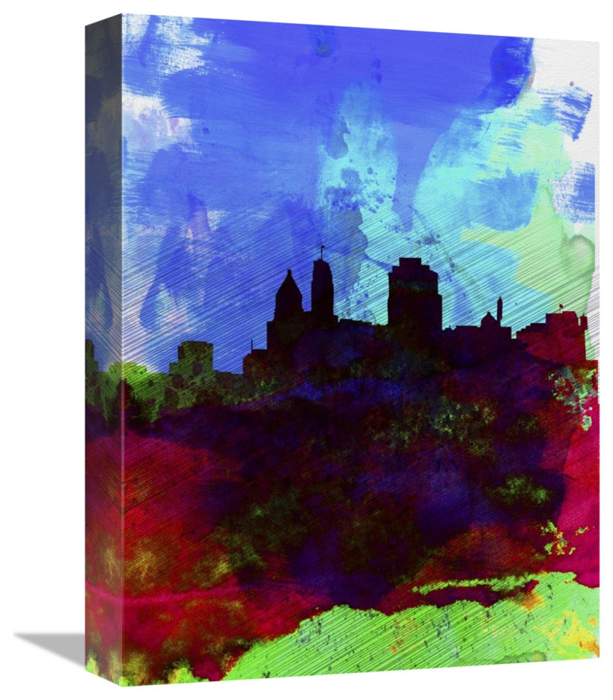 "Cincinnati Watercolor Skyline" Fine Art Print