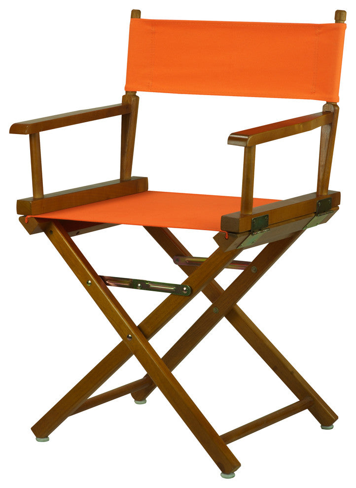 018" Director's Chair Honey Oak Frame-Tangerine Canvas