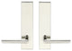 Stockholm Lever, Tubular Passage, Polished Stainless Steel, 2-3/4" Backset