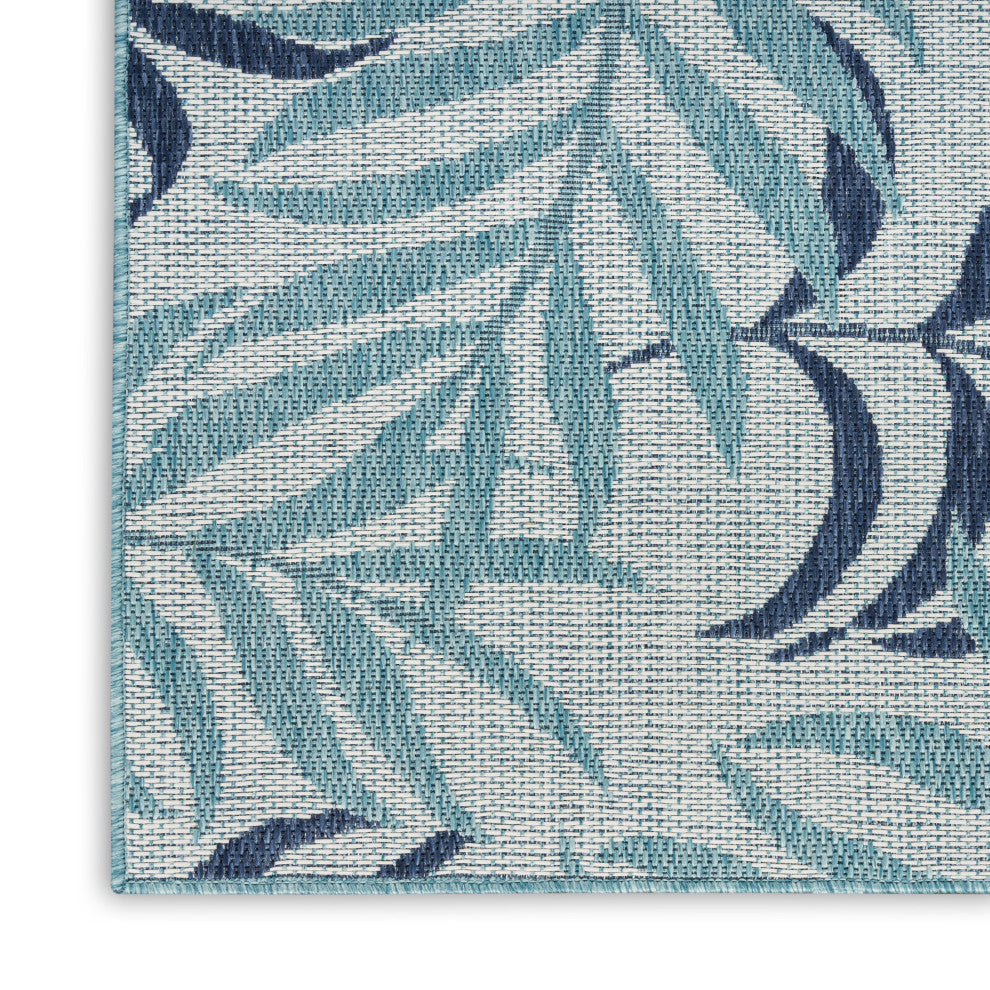 Nourison Garden Oasis 10' x 14' Blue Tropical Rug