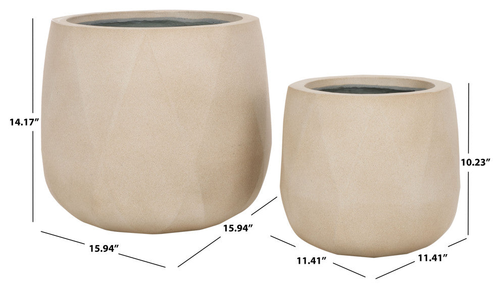 Safavieh Indoor-Outdoor Kane Planter Pot, Beige