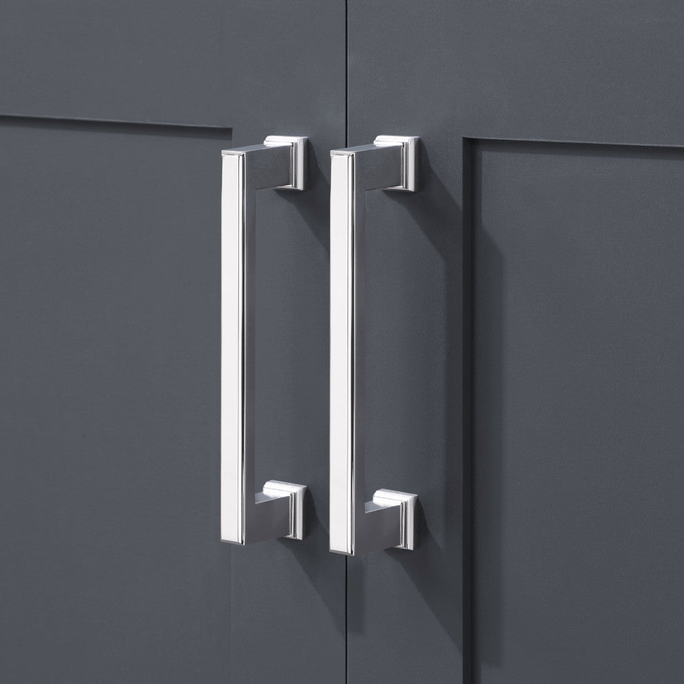 Ove Decors Vegas Single Sink Bathroom Vanity Set With Countertop, White, Dark Charcoal, 30"