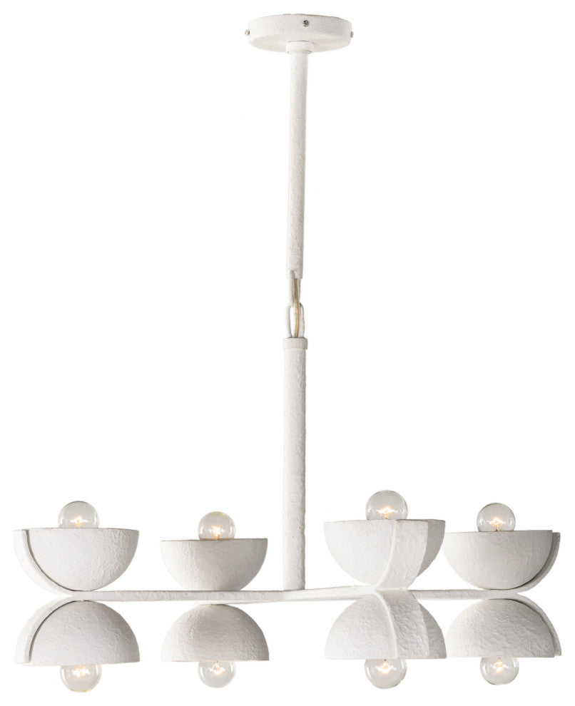 Santorini Chandelier-Matte White Plaster