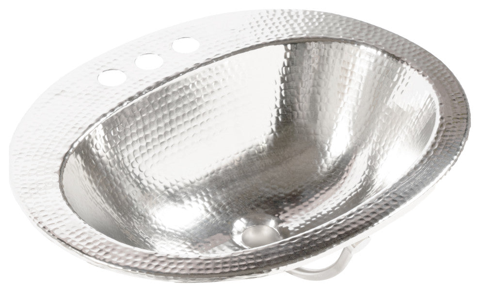 Seville 20" Drop-In Bathroom Sink in Nickel