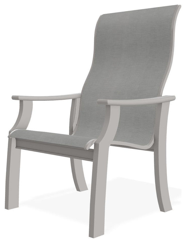 St. Catherine Sling Outdoor Armchair, Alloy/Warm Gray