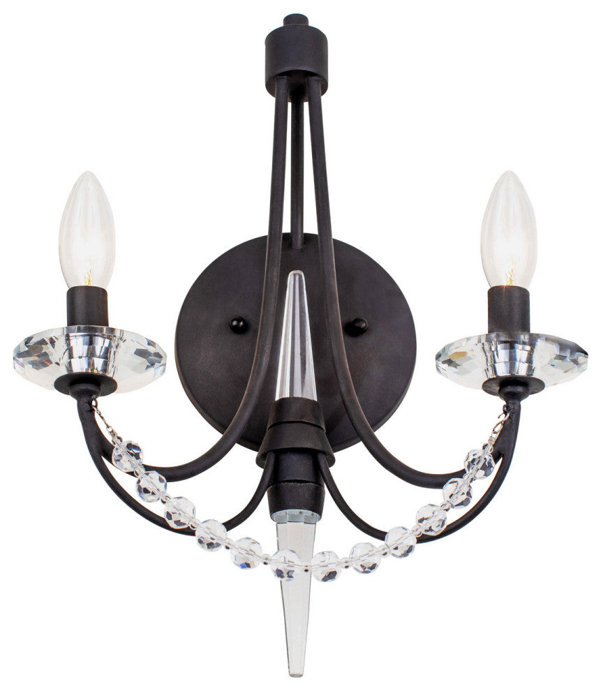 Varaluz-350W02CB-Two Light Wall Sconce Carbon Black