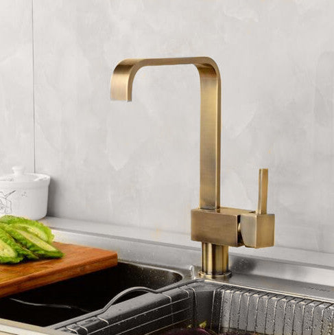 Phoenix Classico Antique Brass Single Handle Kitchen Sink Faucet