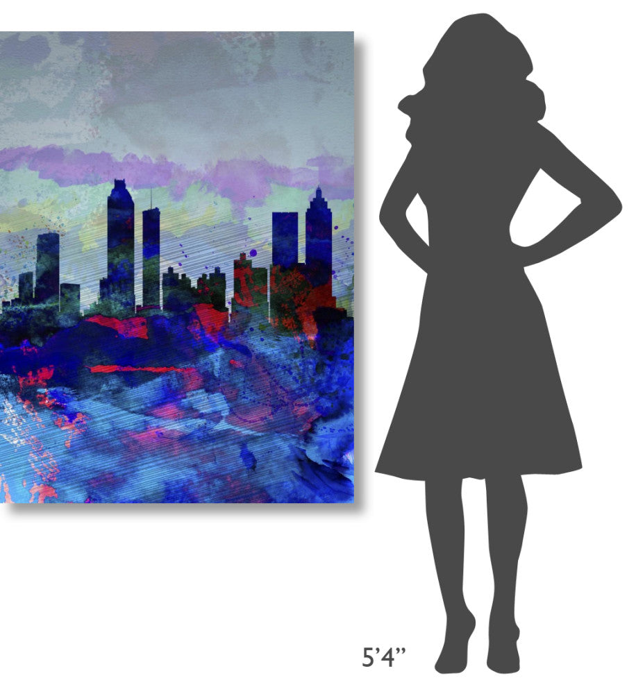 "Atlanta Watercolor Skyline" Fine Art Print