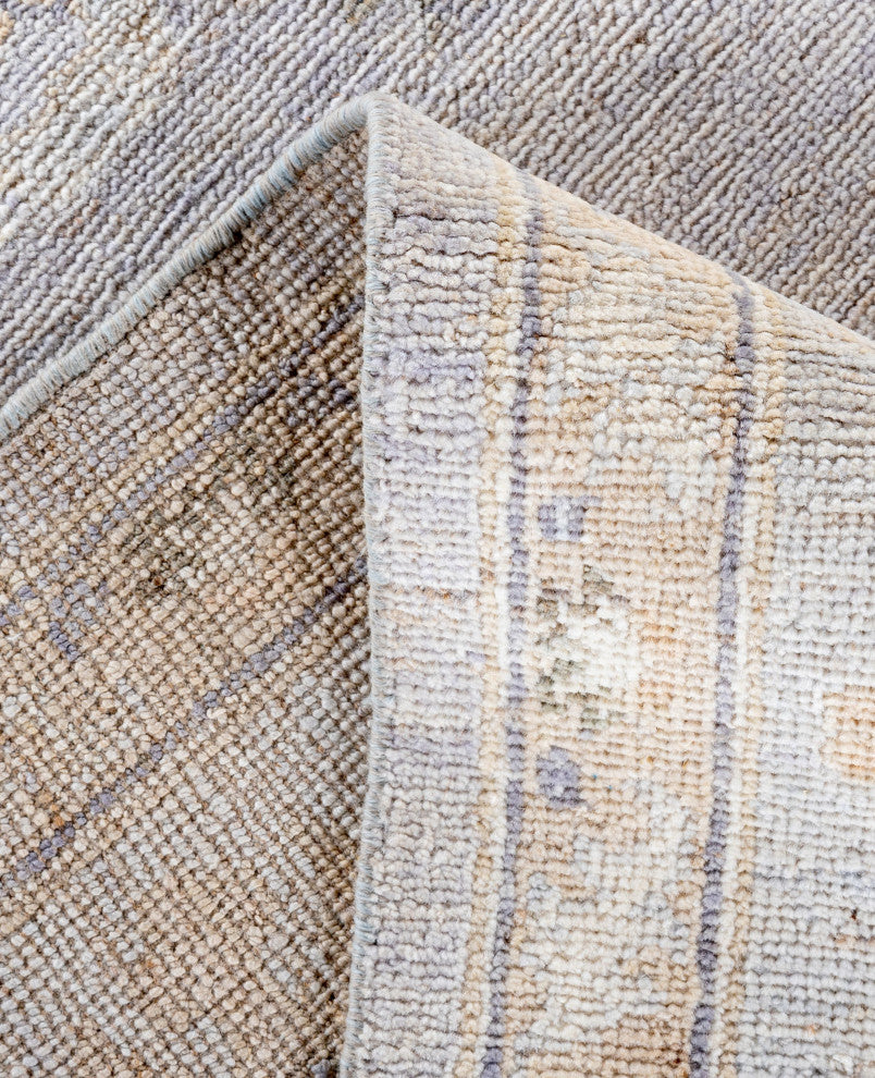 Oushak One-of-a-Kind Hand-Knotted Area Rug Light Gray, 9'2" x 11'10"
