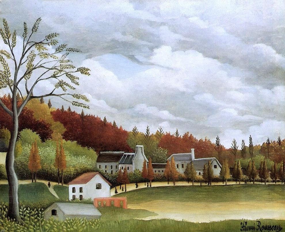 Henri Rousseau View of Bievre-sur-Gentilly - 20" x 25" Premium Canvas Print