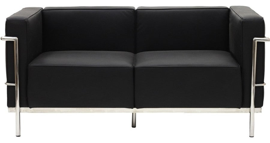 Modway Charles Grande Loveseat, Black