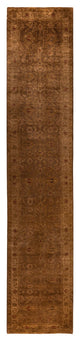 Overdyed One-of-a-Kind Hand-Knotted Area Rug Brown, 3' 1" x 15' 5"
