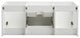 Valencia Wall Hung Single Sink Bathroom Cabinet Base, Glossy White, 48"