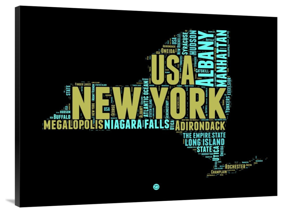 "New York Word Cloud 1" Fine Art Print