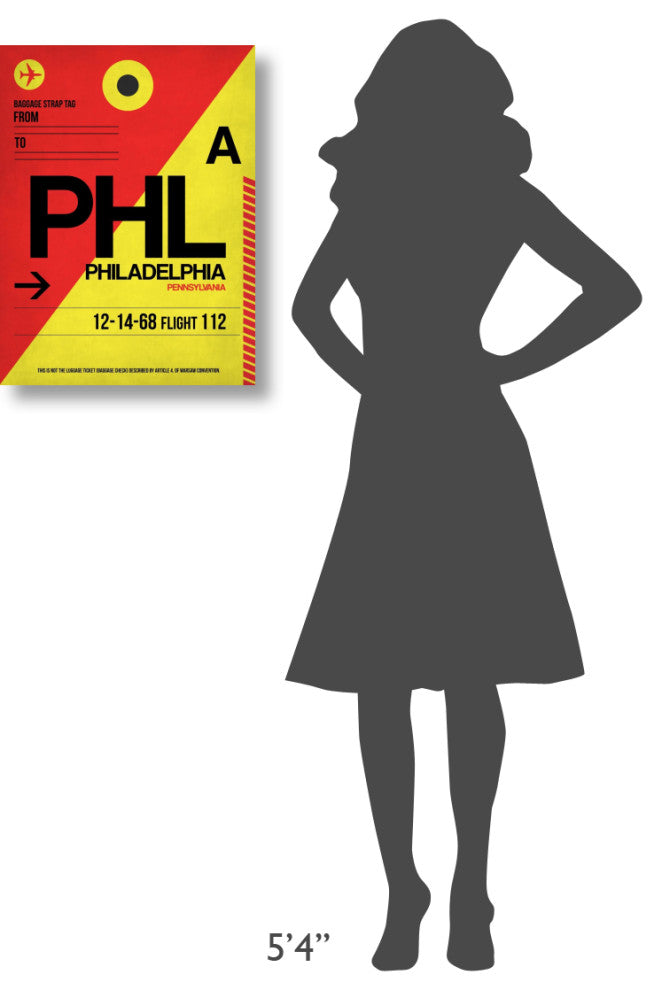 "PHL Philadelphia Luggage Tag 2" Fine Art Print