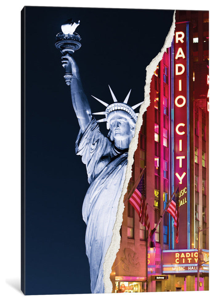 "Dual Torn Series Liberty Night" by Philippe Hugonnard, 18x12x1.5
