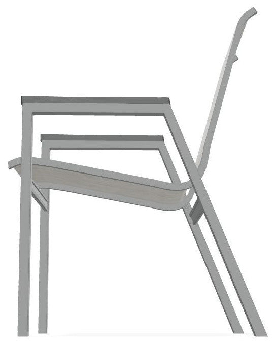 Bazza Sling Stackable Outdoor Dining Chair, Smoke/Graphite