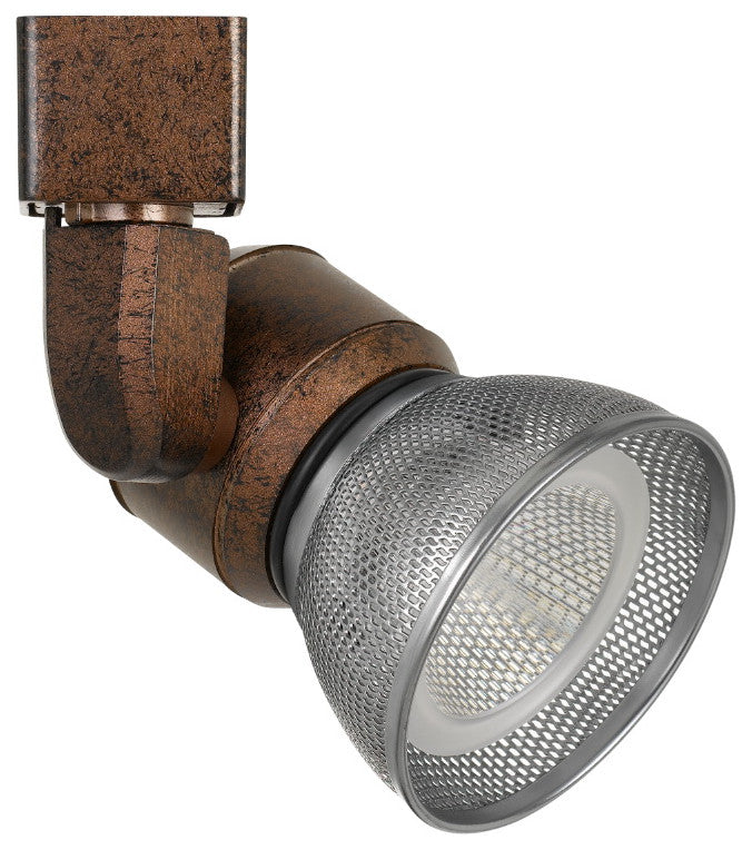 10W LED Track Fixture, Mesh Brushed Steel