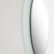23" Oval Frosted Frame Mirror