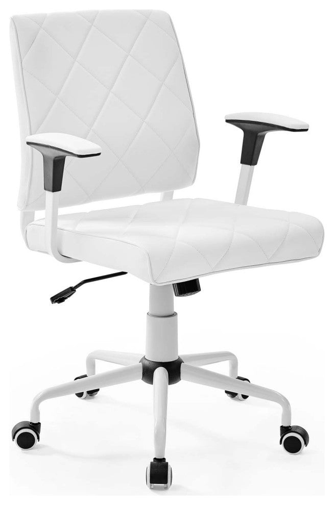 Modway Lattice Vinyl Office Chair, White