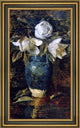 Frederick Childe Hassam Giant Magnolias Framed Premium Canvas Print, 14"x28"