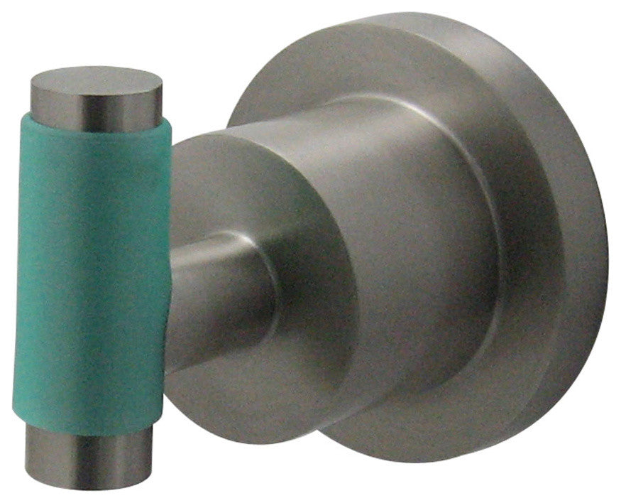 BA8217SNDGL Green Eden 2-1/4 inch Robe Hook With Neoprene Sleeve, Satin Nickel