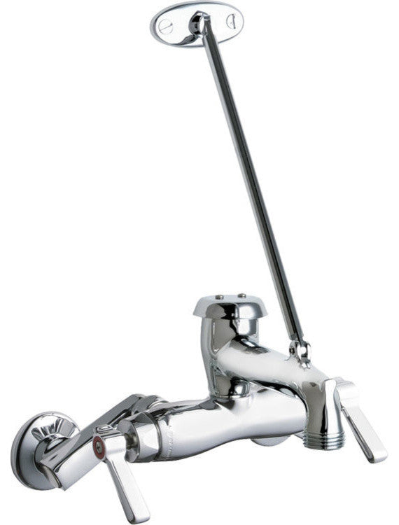 Chicago Faucets 445-897SRCXKCP Hot and Cold Sink Faucet