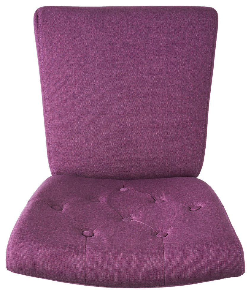GDF Studio Nasima Fabric Dining Chair, Set of 2, Deep Purple