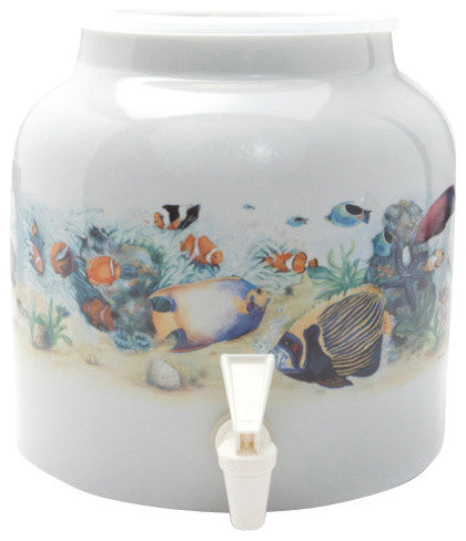 Goldwell Designs Colorful Sea World Design Water Dispenser Crock