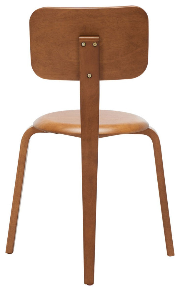 Safavieh Luella Stackable Dining Chair, Walnut