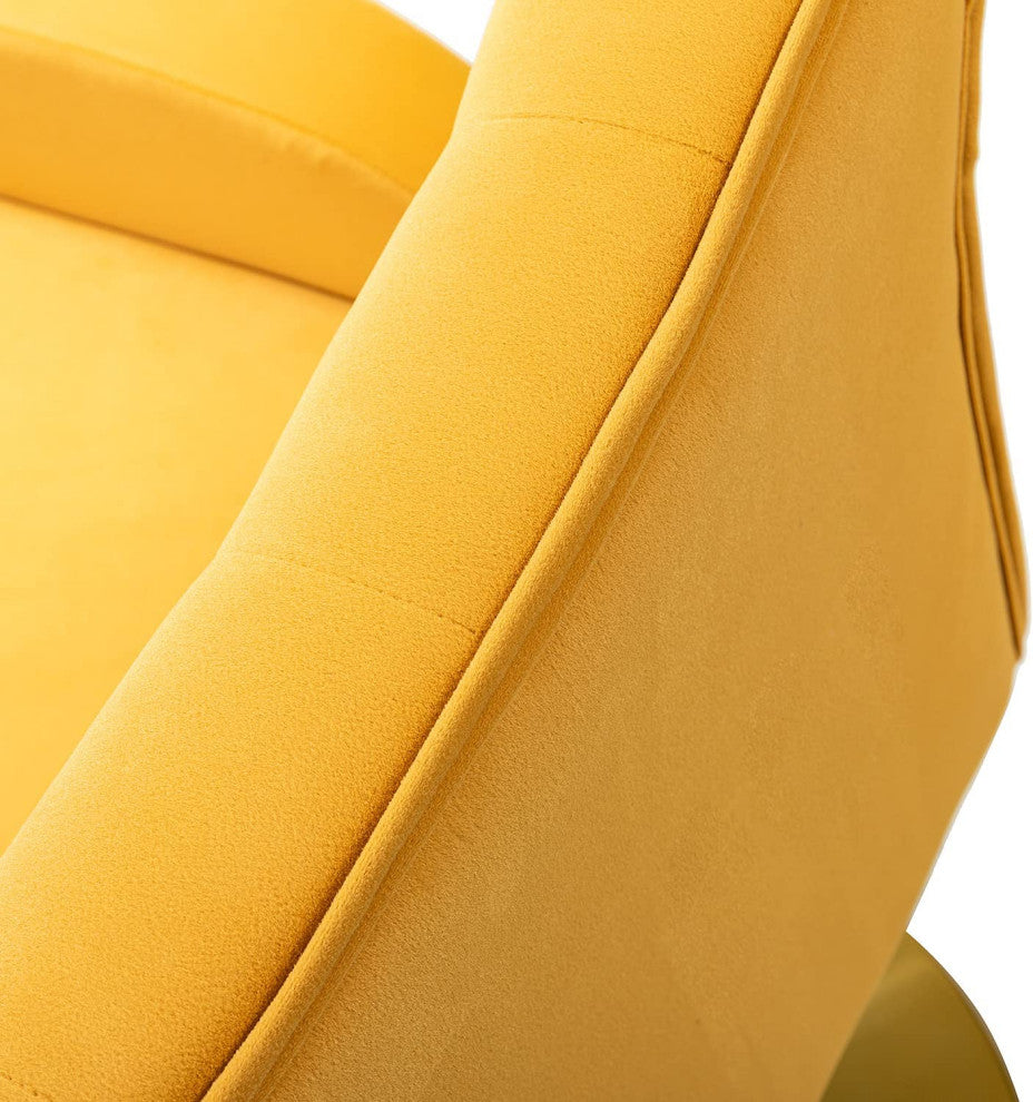 Modern Tall Bar Stools Set of 2, Mustard