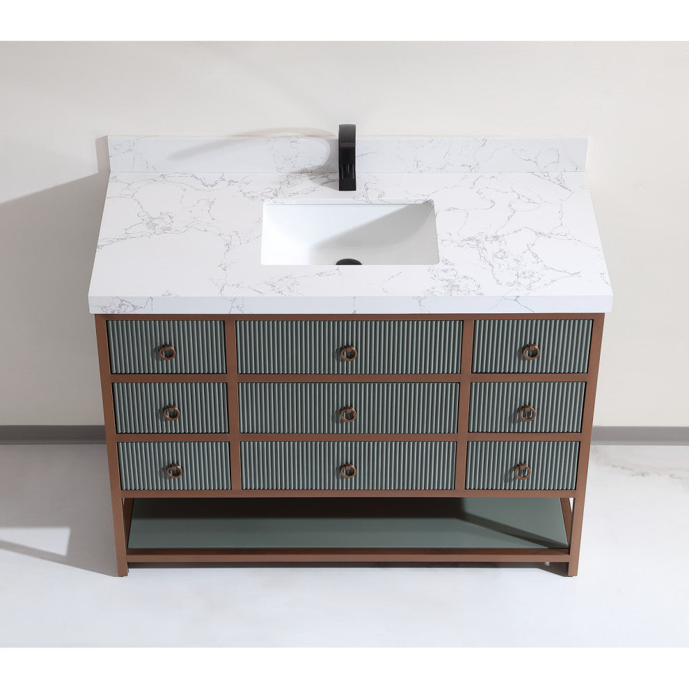 Vanity With Mirror,Sconce,Faucet Included