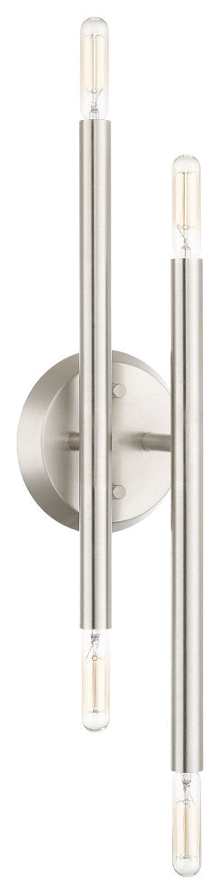 Brushed Nickel Mid Century Modern Sconce