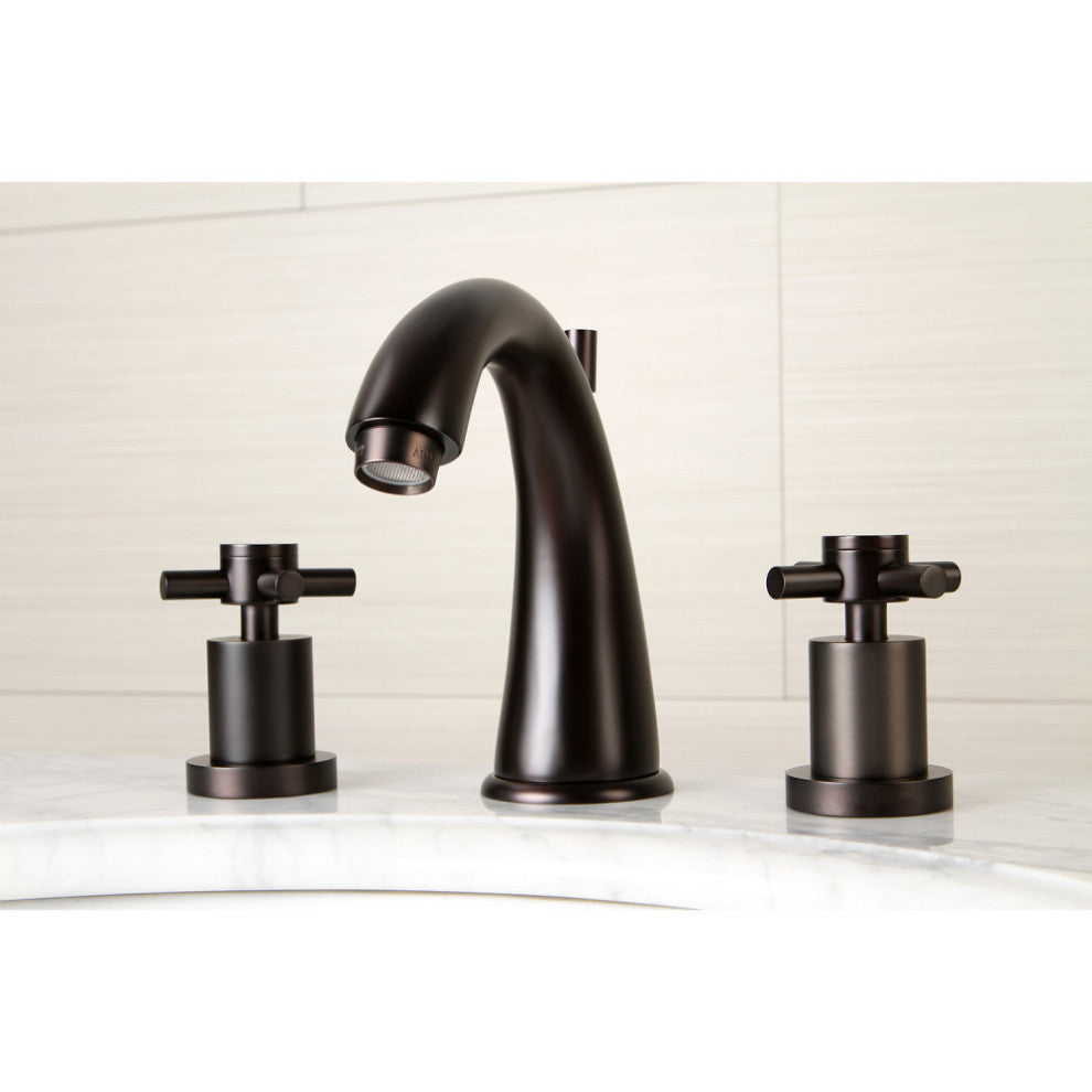 Kingston Brass Widespread Bathroom Faucet With Brass Pop-Up, Oil Rubbed Bronze