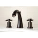 Kingston Brass Widespread Bathroom Faucet With Brass Pop-Up, Oil Rubbed Bronze