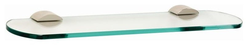 Alno 18" Glass Shelf with Brackets Modern in Satin Nickel