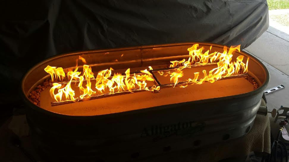 20" Low Profile H Burner and Complete Basic Propane Fire Pit Kit