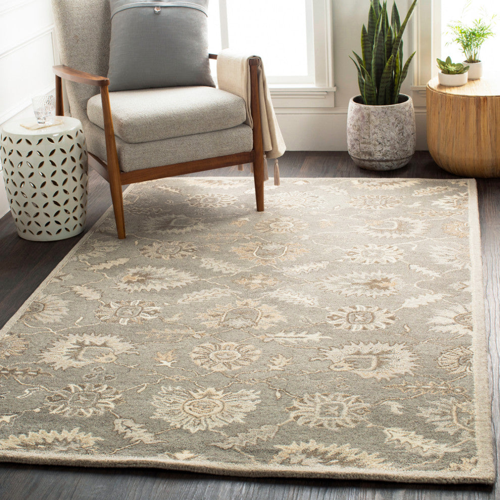 Surya Caesar CAE-1198 Traditional Area Rug, Charcoal, 12' x 15' Rectangle