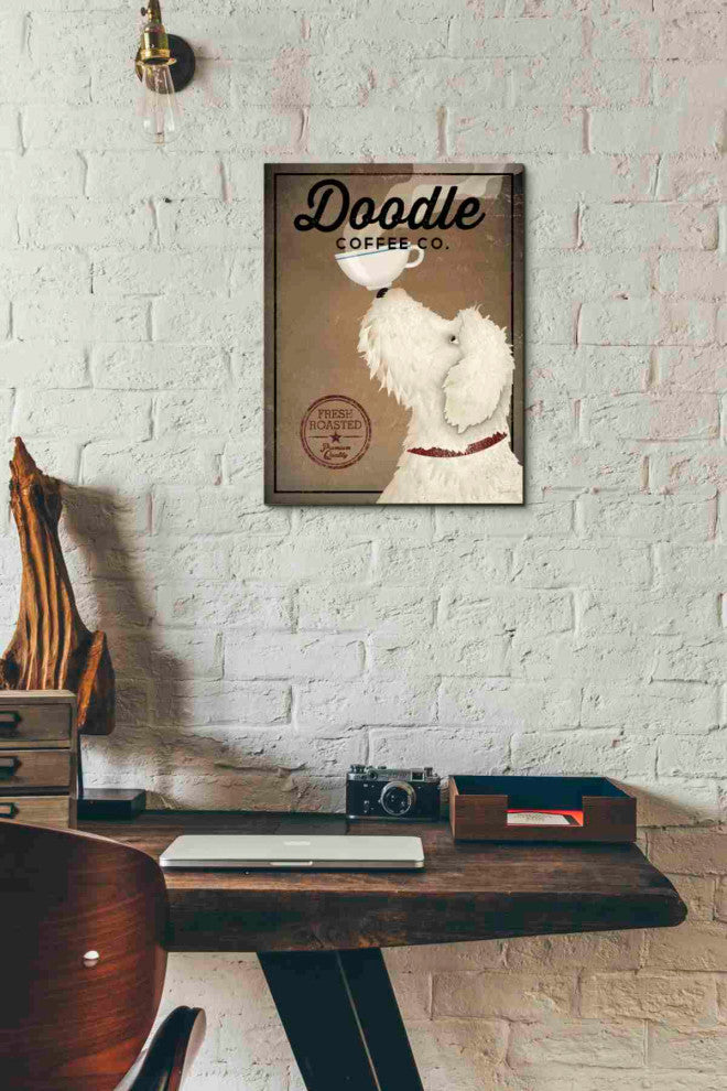 Epic Graffiti 'Doodle Coffee' by Ryan Fowler, Giclee Canvas Wall Art, 12"x16"